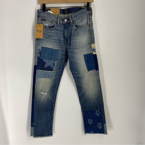 Polo Ralph Lauren Waverly Crop Patchwork Jean 26 - Picture 4 of 16